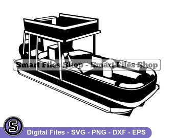 Double Decker Pontoon Svg, Pontoon Svg, Pontoon Dxf, Pontoon Png, Pontoon Clipart, Pontoon Files, Pontoon Eps