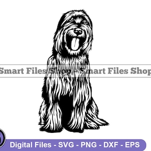 Sitting Briard SVG, Briard Svg, Dog Svg, Briard Dxf, Briard Png, Briard Clipart, Briard Files, Briard Eps