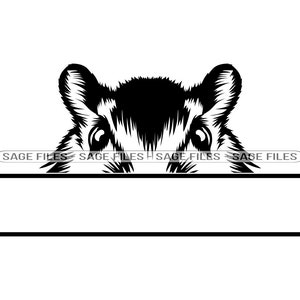 Peeking Gerbil Svg, Gerbil Svg, Peeking Animals Svg, Monogram Svg, Gerbil Dxf, Gerbil Png, Gerbil Clipart, Gerbil Files, Eps