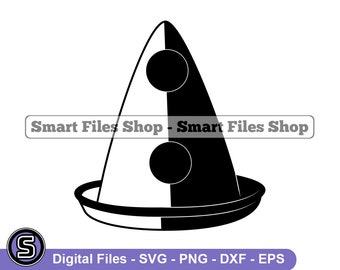 Clown Hat Svg, Clown Svg, Clown Hat Dxf, Clown Hat Png, Clown Hat Clipart, Clown Hat Files, Eps