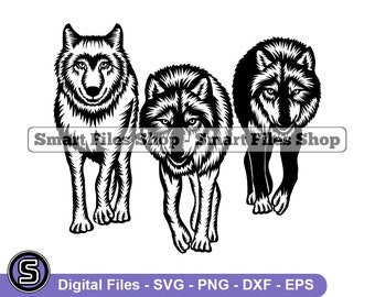 Wolf Pack Svg, Wolf Svg, Wolves Svg, Forest Creatures Svg, Wolf Pack Dxf, Wolf Pack Png, Wolf Pack Clipart, Wolf Pack Files, Eps