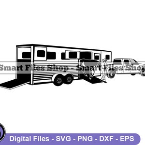 Horse Trailer Svg, Livestock Trailer Svg, Trailer Svg, Horse Trailer Dxf, Horse Trailer Png, Horse Trailer Clipart, Files, Eps