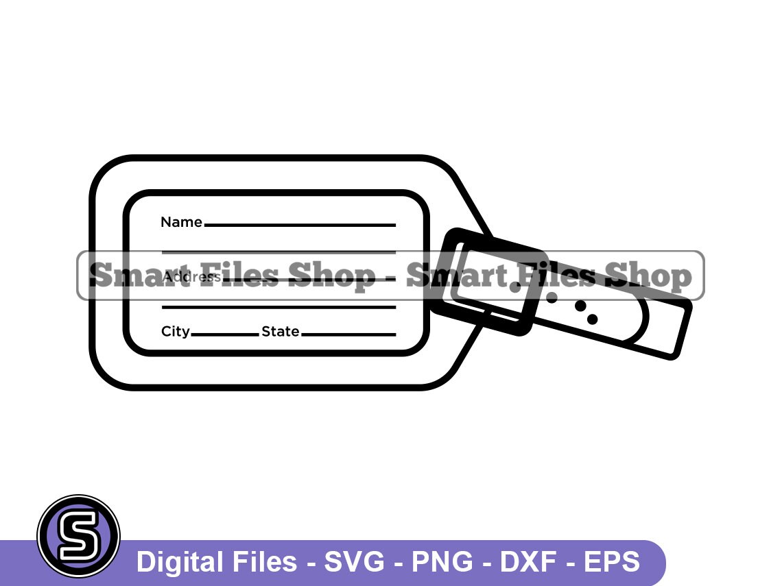 Luggage Tag Svg Tag Svg Luggage Svg Travel Svg Vacation Etsy