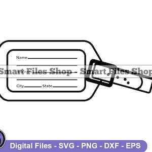 Luggage Tag Svg, Tag Svg, Luggage Svg, Travel Svg, Vacation Svg, Luggage Tag Dxf, Luggage Tag Png, Luggage Tag Clipart, Luggage Tag Files