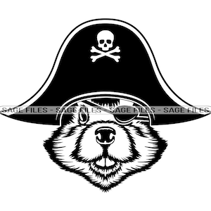 Beaver Pirate Svg, Beaver Svg, Pirate Svg, Pirate Mascot Svg, Beaver Dxf, Beaver Png, Beaver Clipart, Beaver Files, Eps