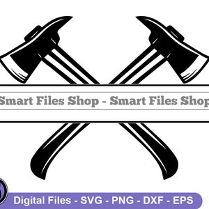 Firefighter Axe Split Monogram SVG, Firefighter Svg, Firefighter Logo Svg, Firefighter Dxf, Firefighter Png, Firefighter Clipart, Files Eps