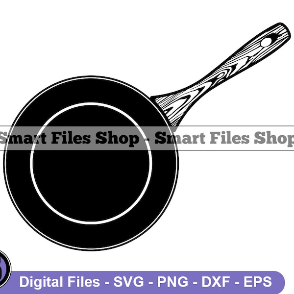 Frying Pan Svg, Pan Svg, Frying Skillet Svg, Kitchen Svg, Frying Pan Dxf, Frying Pan Png, Frying Pan Clipart, Frying Pan Files, Eps