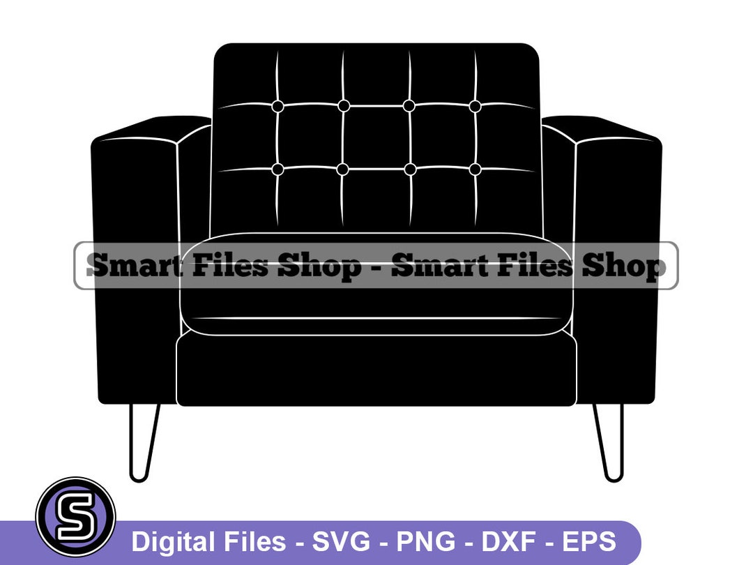 Sillón Svg, Muebles Svg, Sillón Dxf, Sillón Png, Sillón Clipart, Sillón