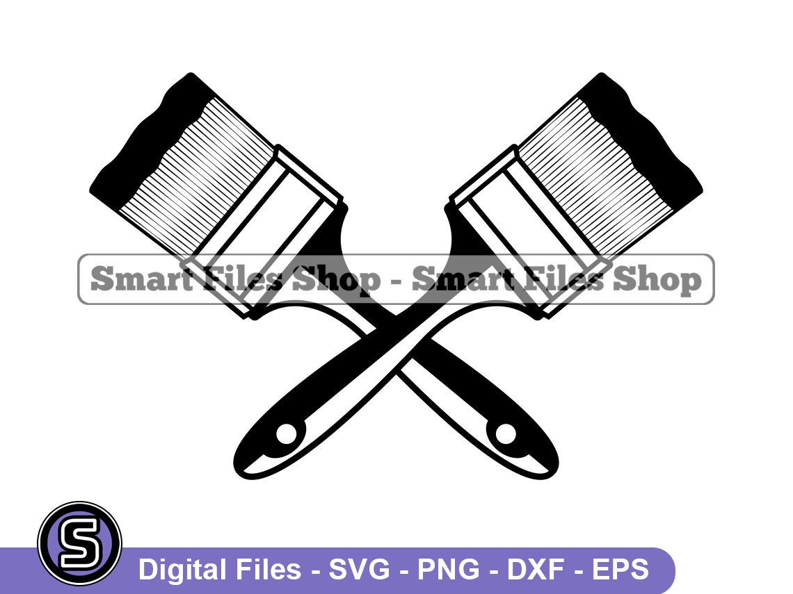 Paint Brush Logo Svg Painting Logo Svg Painter Logo Svg Etsy