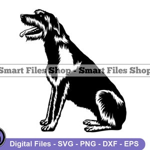 Sitting Irish Wolfhound SVG, Irish Wolfhound Svg, Dog Svg, Irish Wolfhound Dxf, Irish Wolfhound Png, Irish Wolfhound Clipart, Files, Eps