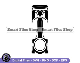 ピストン SVG、エンジン ピストン SVG、メカニック SVG、ピストン DXF、ピストン PNG、ピストン クリップアート、ピストン ファイル、EPS