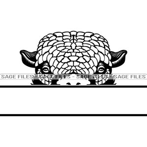 Peeking Armadillo Svg, Armadillo Svg, Peeking Animals Svg, Monogram Svg, Armadillo Dxf, Armadillo Png, Armadillo Clipart, Files, Eps