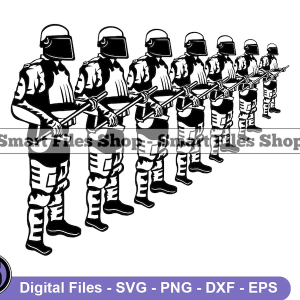 Riot Police #2 Svg, Riot Police Svg, Police Svg, Riot Police Dxf, Riot Police Png, Riot Police Clipart, Riot Police Files, Eps