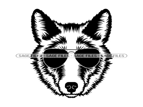 Coyote in Sunglasses SVG, Coyote SVG, Cool Coyote Svg, Coyote Dxf