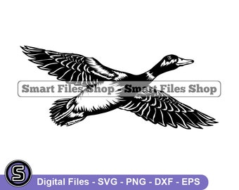 Flying Mallard Duck Svg, Duck Svg, Duck Hunting Svg, Duck Dxf, Duck Png, Duck Clipart, Duck Files, Duck Eps