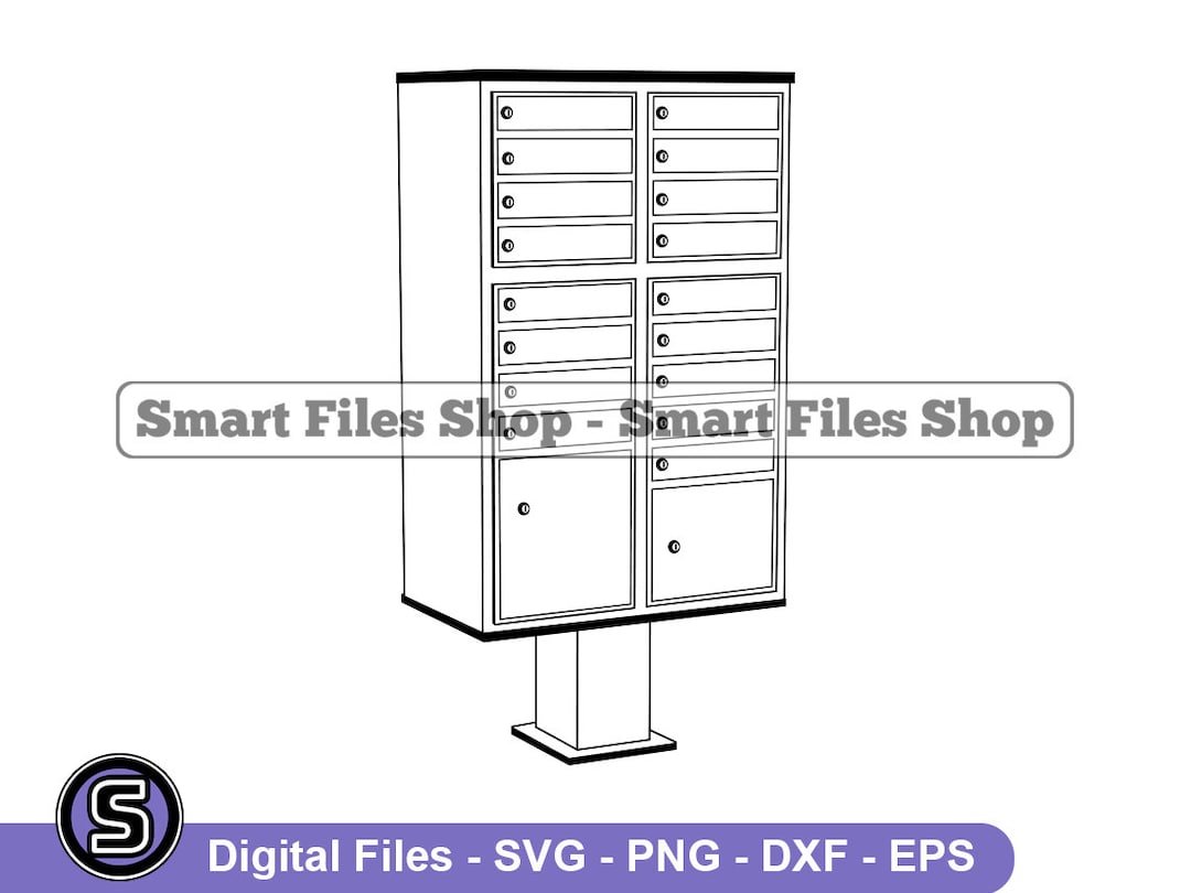 Commercial Mailboxes Svg Mail Svg Mailbox Svg Mailbox Dxf - Etsy