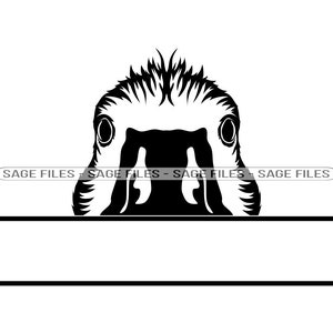 Peeking Goose Svg, Goose Svg, Peeking Animals Svg, Monogram Svg, Goose Dxf, Goose Png, Goose Clipart, Goose Files, Eps