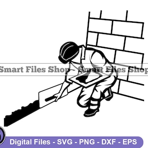 Stucco Worker #2 SVG, Stucco SVG, Contractor Svg, Builder Svg, Stucco Dxf, Stucco Png, Stucco Clipart, Stucco Files, Eps