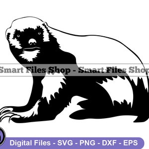 Honey Badger #9 SVG, Honey Badger Svg, Forest Creatures Svg, Honey Badger Dxf, Honey Badger Png, Honey Badger Clipart, Files, Eps