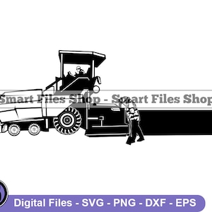 Asphalt Paver #5 Svg, Heavy Equipment Svg, Contractor Svg, Asphalt Paver Dxf, Asphalt Paver Png, Asphalt Paver Clipart, Files, Eps