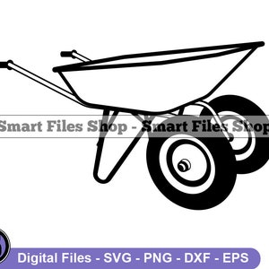 Brouette Svg, Brouette Svg, Brouette Dxf, Brouette Png, Clipart de brouette, Fichiers de brouette, Eps