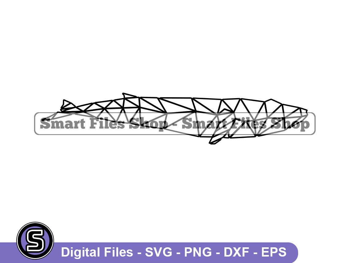 Geometrischer Wal Umriss Svg Wal Svg Geometrische Tiere Svg - Etsy