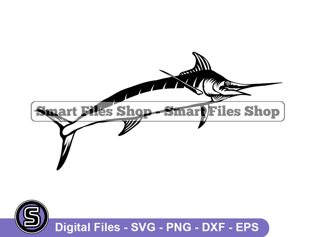Swordfish 9 Svg Swordfish Logo Svg Swordfish Fishing Svg Etsy