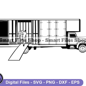 Moving Company Truck #3 Svg, Moving Service Svg, Movers Svg, Moving Company Dxf, Moving Company Png, Moving Company Clipart, Files, Eps