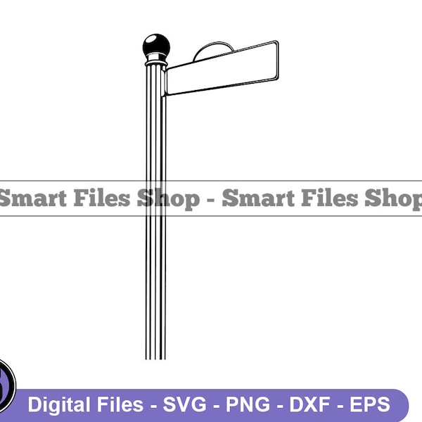 Retro Street Sign #2 Svg, Street Sign Svg, Directions Svg, Intersection Svg, Street Sign Dxf, Street Sign Png, Clipart, Files, Eps