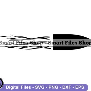 Flying Bullet #3 SVG, Bullet Svg, Ammo Svg, Bullet Dxf, Bullet Png, Bullet Clipart, Bullet Files, Eps