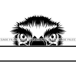 Peeking Emu Svg, Emu Svg, Peeking Animals Svg, Monogram Svg, Emu Dxf, Emu Png, Emu Clipart, Emu Files, Eps