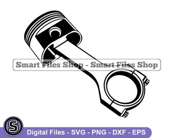 ピストン #2 SVG、ピストン SVG、エンジン ピストン SVG、メカニック SVG、ピストン DXF、ピストン PNG、ピストン クリップアート、ピストン ファイル、EPS