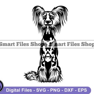 Sitting Chinese Crested SVG, Chinese Crested Svg, Dog Svg, Chinese Crested Dxf, Chinese Crested Png, Chinese Crested Clipart, Files, Eps
