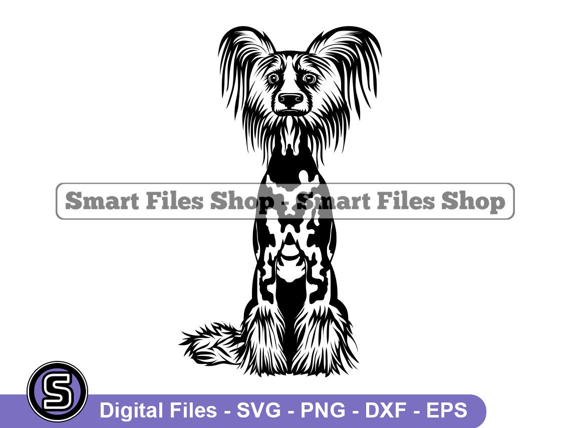 Sitting Chinese Crested SVG, Chinese Crested Svg, Dog Svg, Chinese Crested Dxf, Chinese Crested Png, Chinese Crested Clipart, Files, Eps
