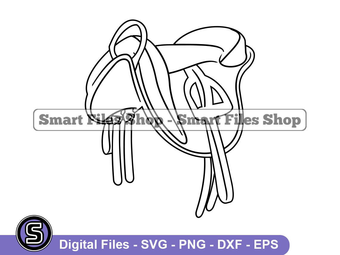 Horse Saddle Outline Svg Horse Saddle Svg Horse Svg Horse Etsy
