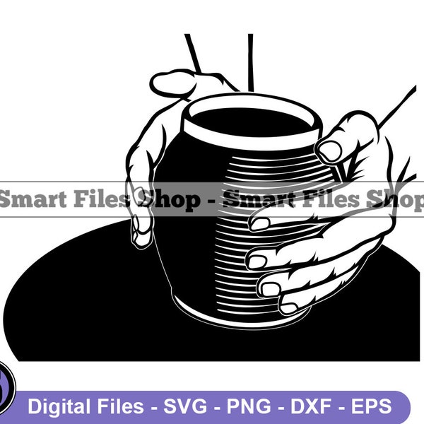 Pottery Svg, Ceramics Svg, Porcelain Svg, Pottery Dxf, Pottery Png, Pottery Clipart, Pottery Files, Eps