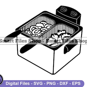Electric Deep Fryer SVG, Deep Fryer SVG, Deep Fryer Dxf, Deep Fryer Png, Deep Fryer Clipart, Deep Fryer Files, Eps