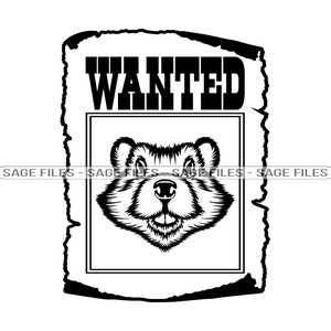 Beaver Wanted Poster Svg, Beaver Svg, Western Svg, Wild West Svg, Outlaw Svg, Beaver Dxf, Beaver Png, Beaver Clipart, Beaver Files, Eps
