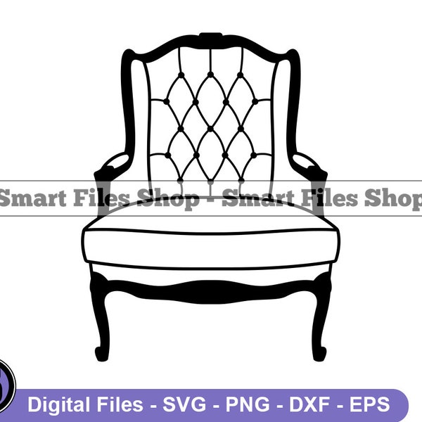 Sessel #4 Svg, Svg, Svg, Möbel Svg, Sessel Dxf, Sessel Png, Sessel Clipart, Sessel Dateien, Eps