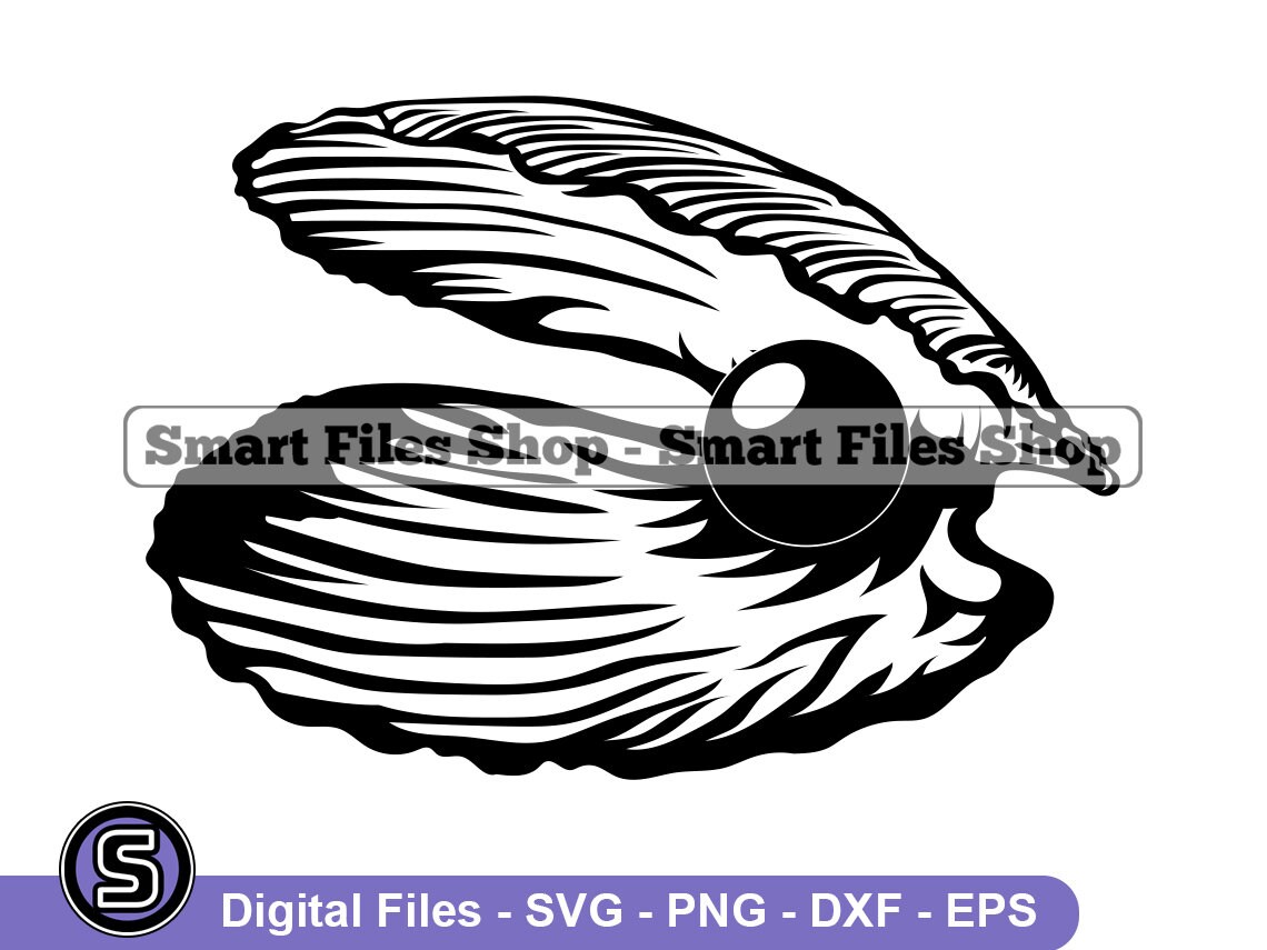 Clam Pearl Svg Pearl Svg Clam Svg Sea Shell Svg Clam Pearl Etsy
