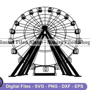 Ferris Wheel Svg, Ferris Wheel Dxf, Ferris Wheel Png, Ferris Wheel Clipart, Ferris Wheel Files, Eps