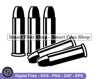 Bullets #3 Svg, Bullets Svg, Bullet Svg, Ammo Svg, Bullets Dxf, Bullets Png, Bullets Clipart, Bullets Files, Eps