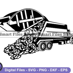 Mülllaster Svg, Müllwagen Svg, Müllwagen Svg, Müll svg, Müllwagen Dxf, Müllwagen Png, Clipart, Dateien, Eps