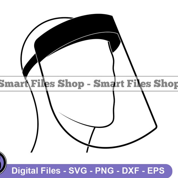 Face Shield #2 Svg, Nurse Svg, Doctor Svg, Medical Svg, Virus Svg, Face Mask Svg, Face Shield Dxf, Face Shield Png, Clipart, Files, Eps