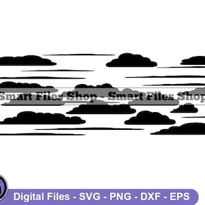 Cloudy Sky Svg, Clouds Svg, Sky Svg, Clouds Dxf, Clouds Png, Clouds Clipart, Clouds Files, Eps