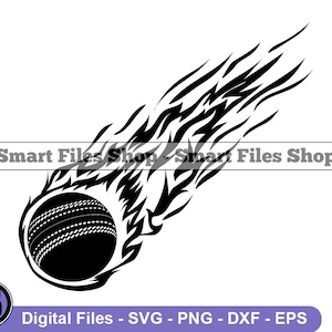 Flaming Cricket Ball #2 Svg, Cricket Svg, Cricket Ball Dxf, Cricket Ball Png, Cricket Ball Clipart, Cricket Ball Files, Cricket Ball Eps