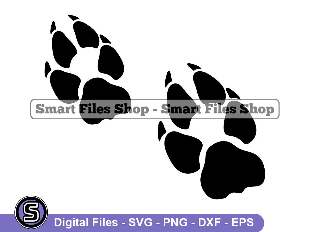 Coyote Footprint 3 SVG, Coyote Svg, Footprint Svg, Footprint Dxf