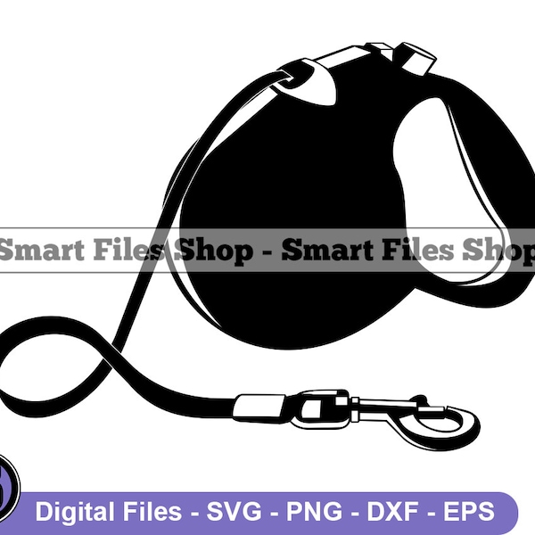 Retractable Dog Leash Svg, Dog Svg, Dog Leash Svg, Dog Dxf, Dog Png, Dog Clipart, Dog Files, Dog Eps