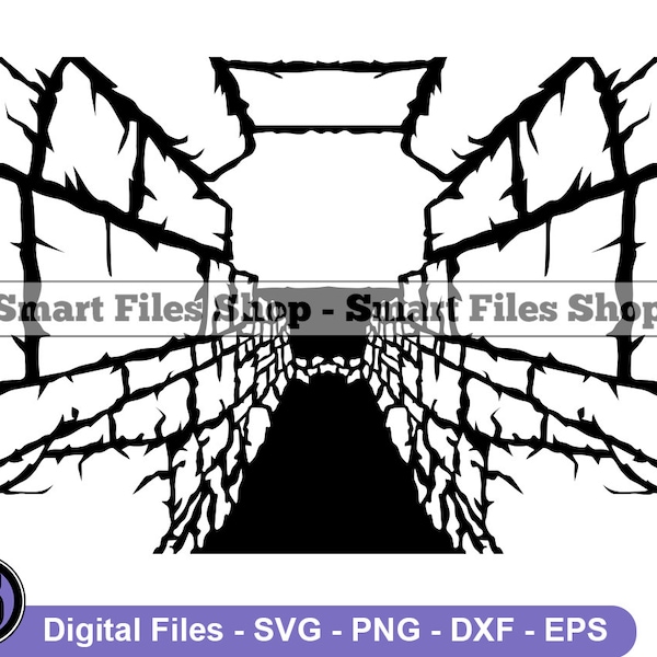 Stone Tunnel Svg, Underground Svg, Tunnel Svg, Tunnel Dxf, Tunnel Png, Tunnel Clipart, Tunnel Files, Eps