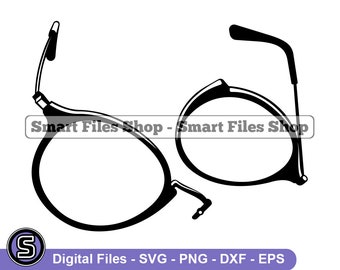 Broken Eye Glasses Svg, Eye Glasses Svg, Optician Svg, Eye Glasses Dxf, Eye Glasses Png, Eye Glasses Clipart, Eye Glasses Files, Eps